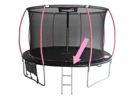 batuto spyruokles - Batuto spyruoklių apsauga Lean Sport Max 244 cm, juoda/rožinė - 1 nuotrauka