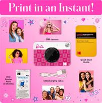 rozinis fotoaparatas - Kodak Printomatic Barbie Rožinis (Pink) - 4 nuotrauka