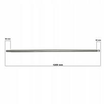 Clever Leon 125 cm apatinis batuto stulpas 1 anga + varžtai batuto vamzdis