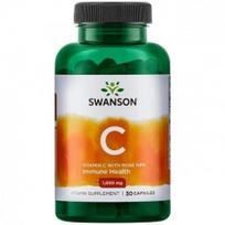 c 1000 swanson - Swanson Vitaminas C su erškėtuogėmis kapsulės 1000 mg, N30 - 1 nuotrauka