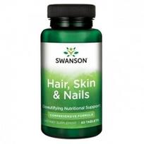 SWANSON HAIR, SKIN & NAILS (PLAUKAMS, ODAI & NAGAMS) N60 maisto papildas