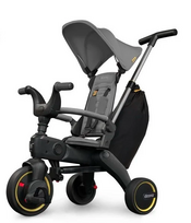 Doona Liki S3 5in1 sulankstomas triratukas, juodas/pilkas