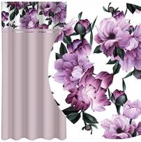 Naktinė užuolaida ZMK-035, balta sp./rožinė sp./violetinė sp., 160 cm x 250 cm