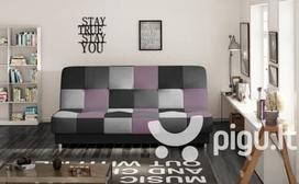 Sofa NORE Cayo, pilka/violetinė