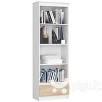 Lentyna NORE CLP R 60cm, balta/ąžuolo spalvos