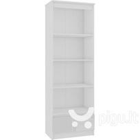 balta pastatoma knygu lentyna - Lentyna NORE CLP R 60cm, balta blizgi - 1 nuotrauka