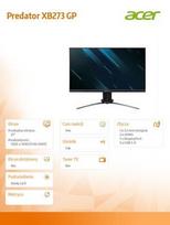 led monitorius - Acer Predator XB273GP - 2 nuotrauka