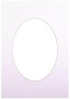 Passepartout 30x40, ultra white oval