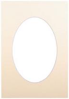 Passepartout 15x21, bisquit oval