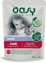 Oasy Adult Lamb guliašas su ėriena suaugusioms katėms : Pakuotė konservas - 85 g