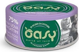 Oasy Kitten Chicken with Eggs konservai su vištiena kačiukams : Pakuotė konservas - 70 g