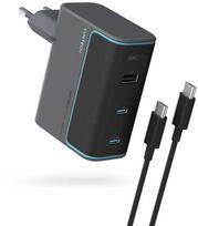 cuktech - Cuktech CUKAD1003EUG GaN 100W Sieninis Įkroviklis 2 x USB-C 1 x USB-A su USB-C laidu - Pilkas (Gray) - 1 nuotrauka