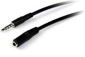 StarTech MUHSMF1M 1m 3.5mm TRRS ausinių pratęsimo kabelis Juodas (Black)