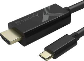 usb c laidas 4k - Techly USB-C į HDMI M 2.0 4K Adapteris, Juodas (Black) 5m - 1 nuotrauka