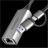 Axagon ADE-TXCA Karta jungiama į tinklą Gigabit Ethernet adapter, USB-C (USB-A redukcja) 3.2 Gen 1, instalacja automatinė