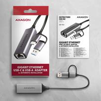 nintendo laidas - Axagon ADE-TXCA Karta jungiama į tinklą Gigabit Ethernet adapter, USB-C (USB-A redukcja) 3.2 Gen 1, instalacja automatinė - 2 nuotrauka