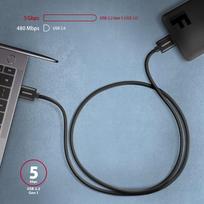 usb 3.2 gen 2 cable - Axagon BUMM3-AM10AB USB 3.2 Gen 1 duomenų ir įkrovimo kabelis Micro-USB B / USB-A 1m Juodas (Black) - 3 nuotrauka