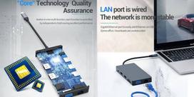 hdmi type c laidas - Extra Digital Adapteris USB Type-C - 2x HDMI, VGA, LAN, 3x USB Type-A, SD, TF, USB Type-C PD100W, Aux - 3 nuotrauka