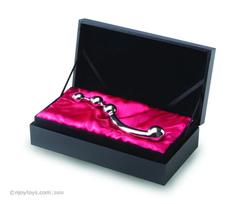 Njoy Fun Wand - metalinis analinis ir G-taško dildo (Sidabrinis - Silver)