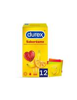 Vaisių skonio prezervatyvai Durex, 12 vnt.