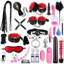 Išsamus 28 dalių BDSM ir sekso žaislų rinkinys LIVMAN EMIV-28