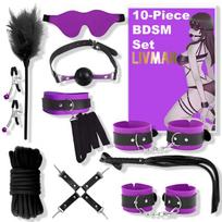 BDSM rinkinys Livman YL-02, violetinis, 10 dalių