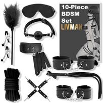BDSM rinkinys Livman YL-02, juodas, 10 dalių
