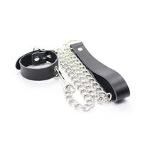 fetisui - BDSM apykaklė su pavadėliu Ohmama Fetish Necklace, juodas - 2 nuotrauka