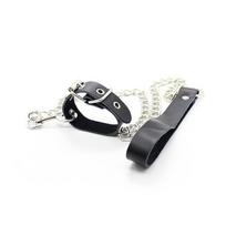fetisui - BDSM apykaklė su pavadėliu Ohmama Fetish Necklace, juodas - 4 nuotrauka