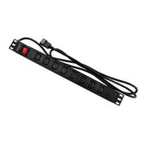 maitinimo juosta apsauga - Qoltec Surge Protector for Rack 19" 1U 10A PDU 8xIEC C13 2m - 2 nuotrauka