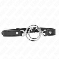 fetisui - Burnos dirželis Kink Gag O-Rings, juodas - 1 nuotrauka