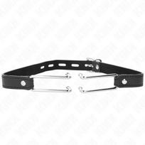 Burnos dirželis Kink Metal Hook Gag, juodas