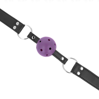 bdsm - Burnos kamuoliukas Kink Breathable, violetinis/juodas - 2 nuotrauka