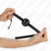 bdsm - Burnos dirželis Kink Simplicity Ball, juodas - 1 nuotrauka