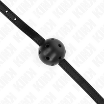 bdsm - Burnos dirželis Kink Simplicity Ball, juodas - 2 nuotrauka