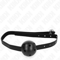 bdsm - Burnos dirželis Kink Simplicity Ball, juodas - 3 nuotrauka
