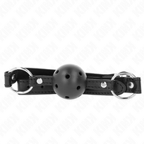 bdsm - Burnos kamuoliukas Kink Hollow Hard, juodas - 1 nuotrauka