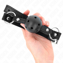 bdsm - Burnos kamuoliukas Kink Hollow Hard, juodas - 2 nuotrauka