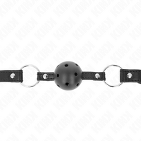 bdsm - Burnos kamuoliukas Kink Hollow Hard, juodas - 3 nuotrauka