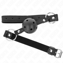 bdsm - Burnos kamuoliukas Kink Hollow Hard, juodas - 4 nuotrauka