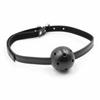 bdsm - Burnos dirželis Ohmama Fetish Gag, juodas - 3 nuotrauka