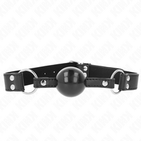bdsm - Burnos dirželis Kink Soft and Solid Ball, juodas - 1 nuotrauka