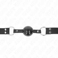 bdsm - Burnos dirželis Kink Soft and Solid Ball, juodas - 3 nuotrauka