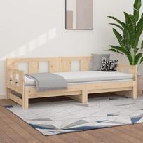 vidaXL Ištraukiama lova, 2x(90x190) cm, natūrali (Natural)