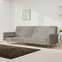 vidaXL Dvivietė sofa-lova su dvejomis pagalvėmis, pilka (Gray)