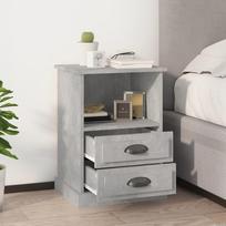 naktink - vidaXL Naktinės spintelės, 2vnt., betono pilka (Concrete Grey), 43 x 36 x 60 cm - 2 nuotrauka