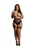 Juosmens diržas Le Desir Striped Fishnet Garterbelt