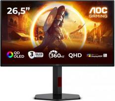 monitorius 27 - AOC AGON Q27G4SDR 26.5", QD-OLED, 360Hz, Juodas (Black) - 1 nuotrauka