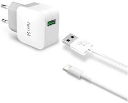 Celly USB Turbo Wall Charger   USB Type-C Cable White