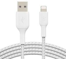 Belkin Boost Charge Braided Lightning to USB-A Cable 3m White